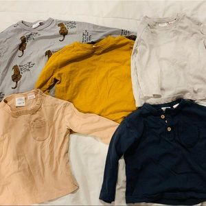 Zara Boys Bundle 12MO to 24MO Long Sleeve Tshirts